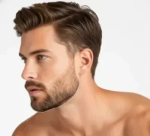 Man with precisely sculpted beard line after laser beard sculpting at Laser Perfect laser hair removal clinic in London