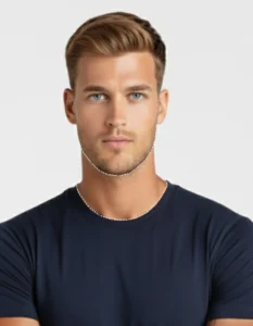 Male cheekbones plus front neck laser hair removal treatment shaping beard line at a professional clinic.