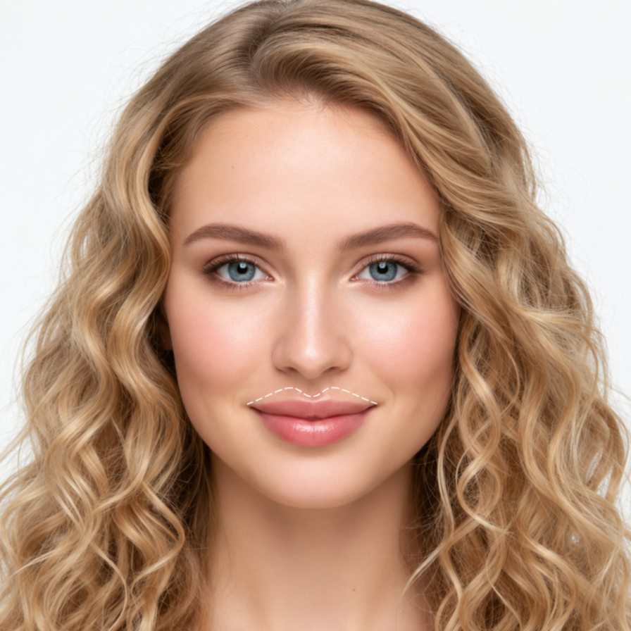 Upper lip laser hair removal treatment area at Laser Perfect in Ilford